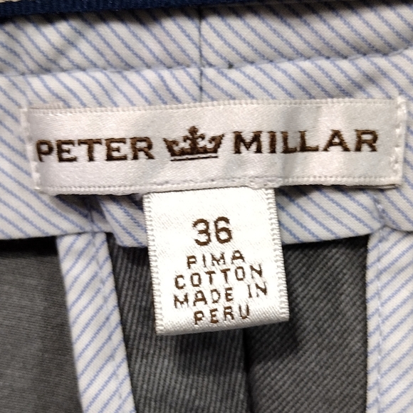 Vintage Peter Millar Pima Cotton Pants Mens 36 Gray Casual Comfy Retro 90s Y2K - Picture 7 of 7
